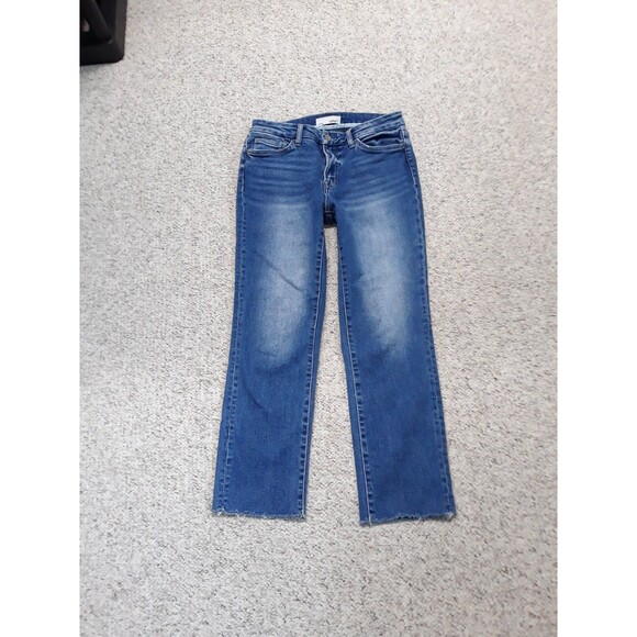 28 Buckle Vervet 90's Midrise Crop Straight Leg Raw Hem - Picture 1 of 8